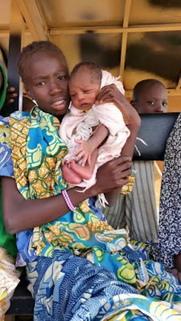 Nigerian Military Rescues 22 Children, 7 Nursing Mothers From Boko Haram [See Photos]